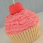 Pink Cupcake Candle Vanilla Buttercream Scented..