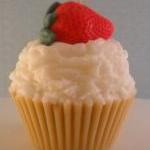 Jumbo Cupcake Candle Strawberry Shortcake Scented..