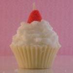 4 Mini Strawberry Shortcake Cupcake Candles, Made..