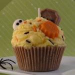 Halloween Cupcake Soy Candle Candy Corn Scented
