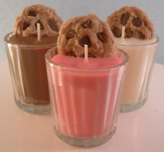 Milk And Cookies Candle Gift Set Strawberry Chocolate And Vanilla Made With Soy Wax