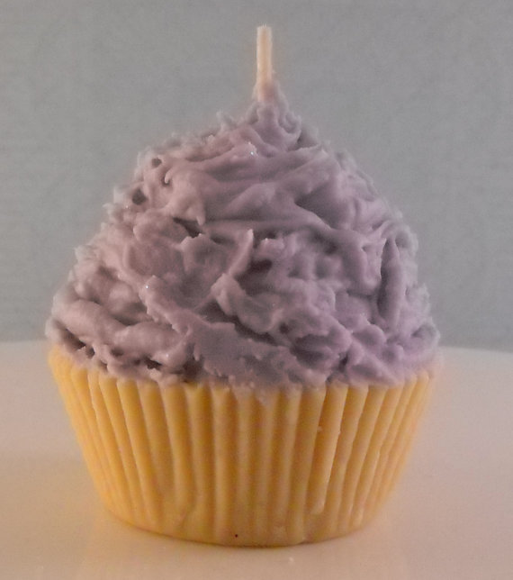 Customized Soy Wax Cupcake Candle You Choose Color And Scent