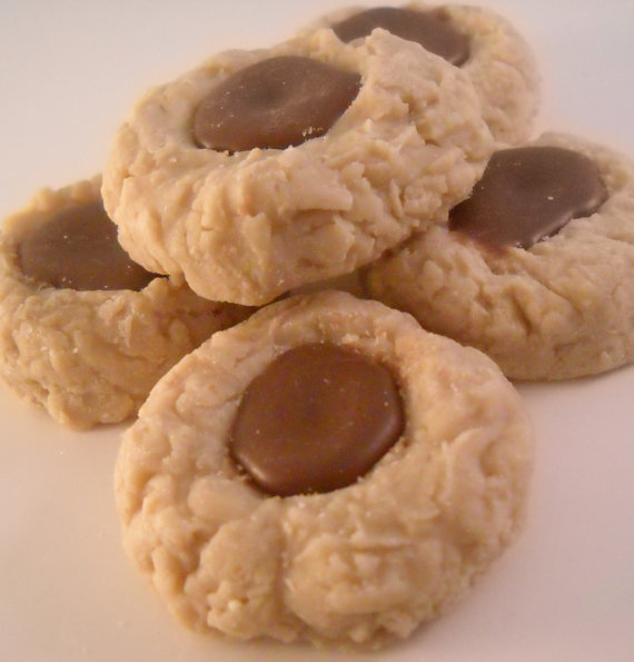 6 Peanut Butter Thumb Print Cookies With A Chocolate Center Candle Tart Melts Soy Wax Wickless Candles